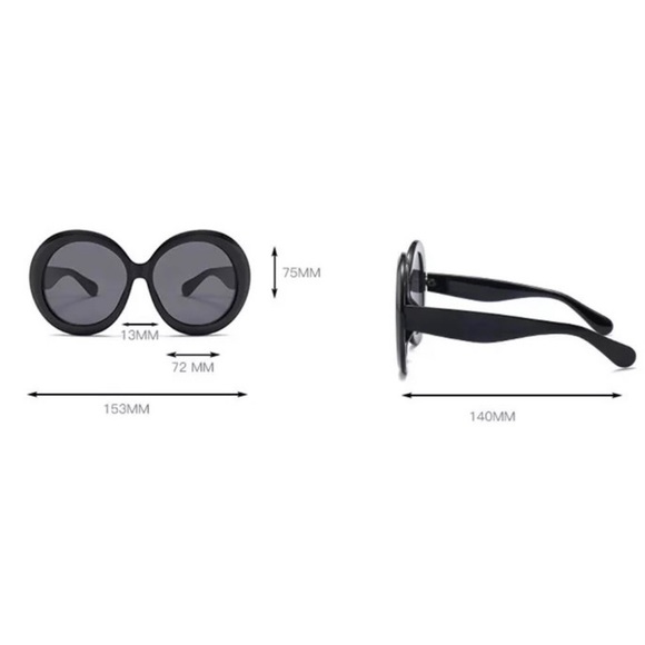 The Jackie O Oversized Round Sunglasses in Emerald Green - Picture 5 of 5